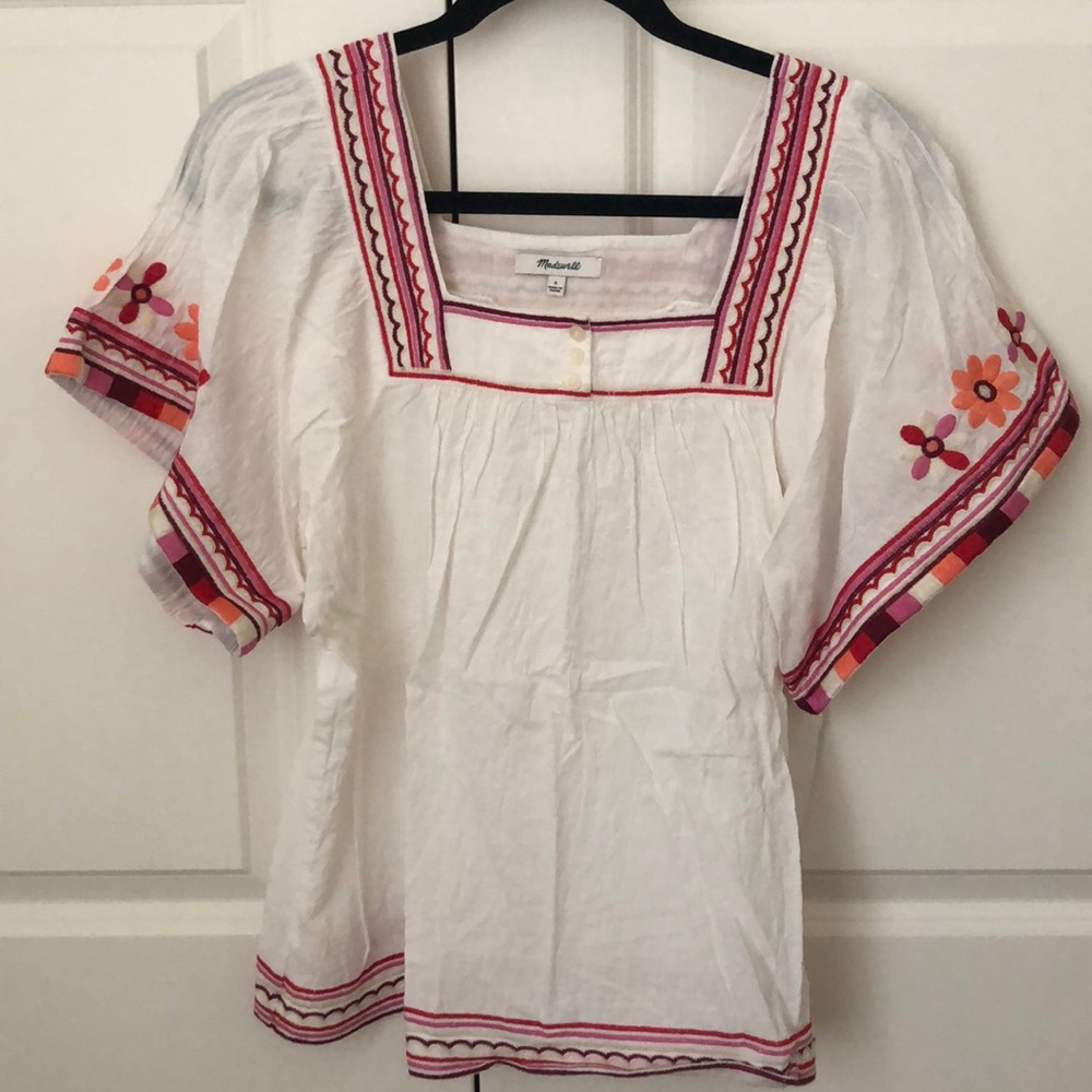 Madewell Embroidered Top